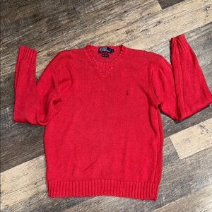 Polo Ralph Lauren Vibrant Red V-Neck Sweater